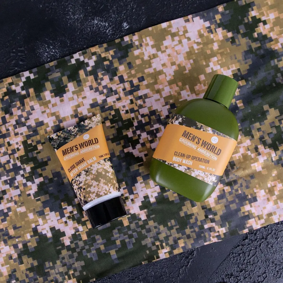 Accentra Men's World Giftset - Aftershave Balsem Body Wash Bandana - Oak & Amber 275ml