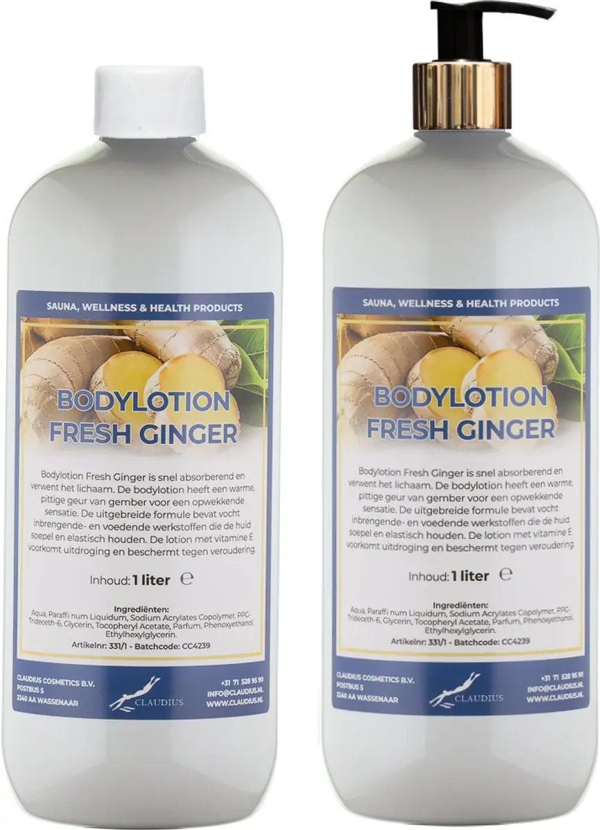 Splashbox Cosmetics Bodylotion Fresh Ginger 2 Liter - 2 Stuks