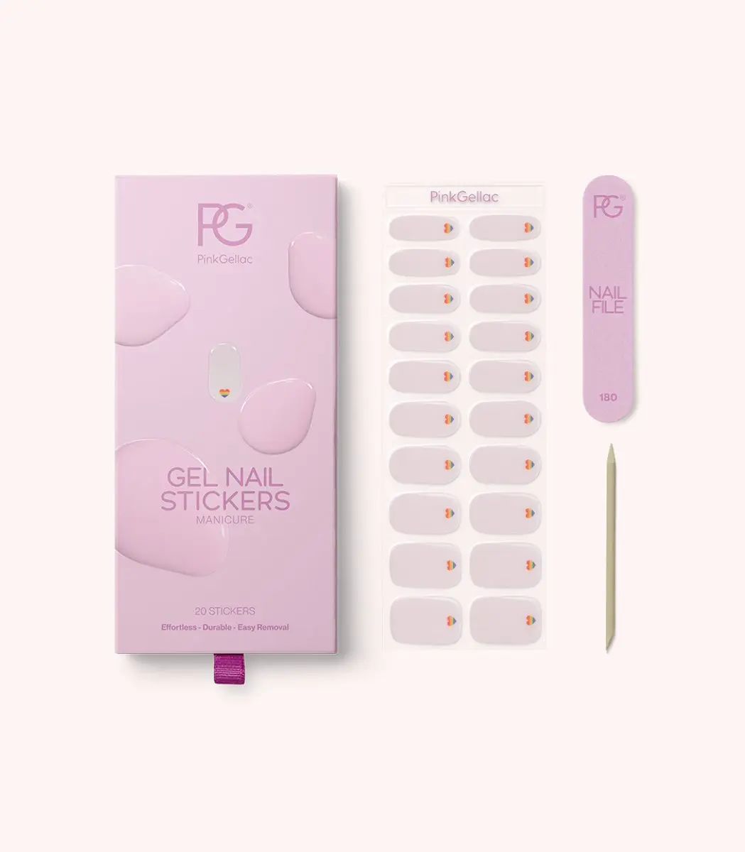 Pink Gellac UV Nagelstickers Chromatic Love - 20 Stuks