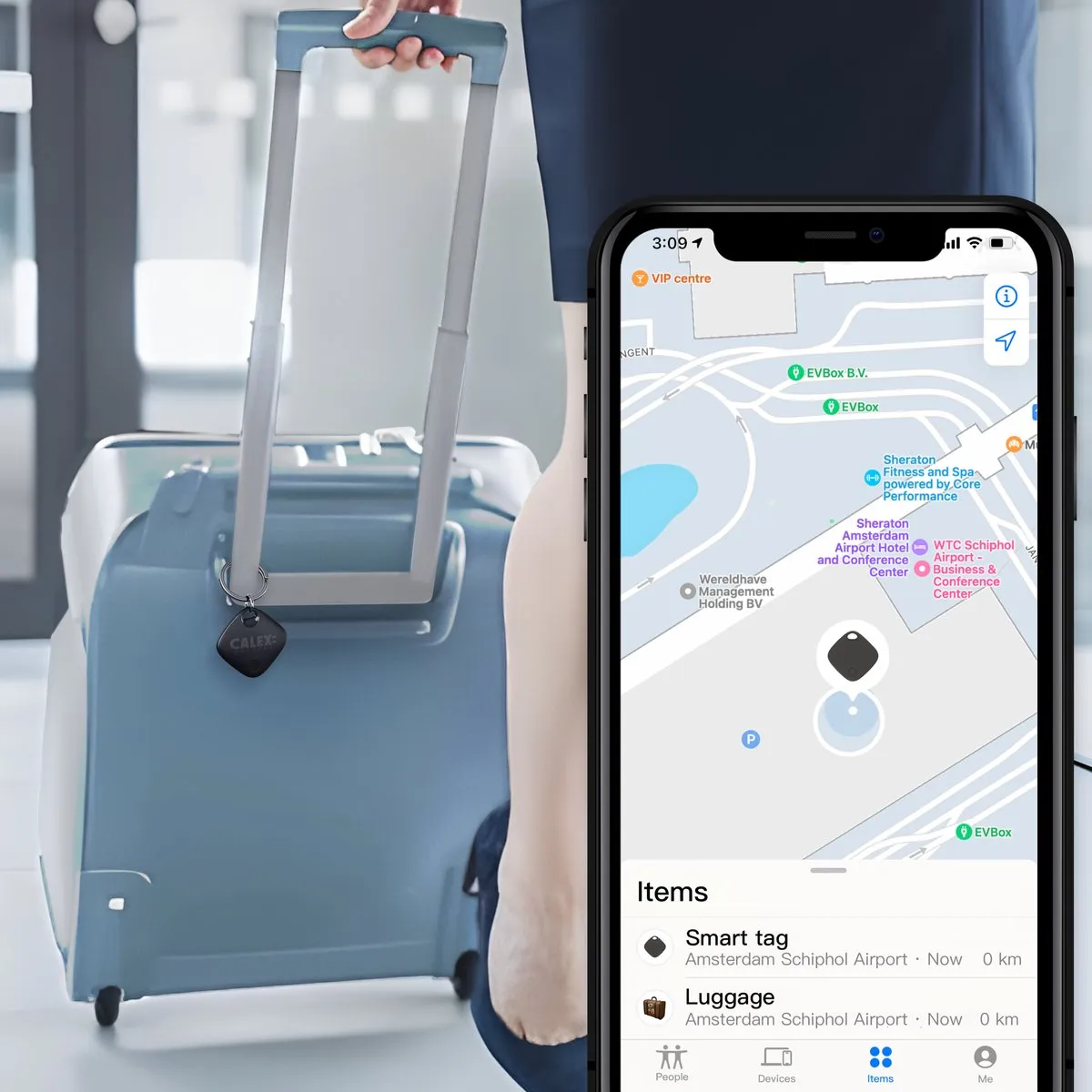 Calex Smart Tag Bluetooth Tracker - 5 Stuks - Zwart