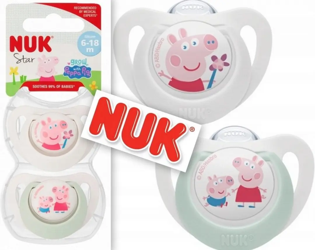 NUK Star Siliconen Fopspeen Peppa Pig 6-18 Maanden