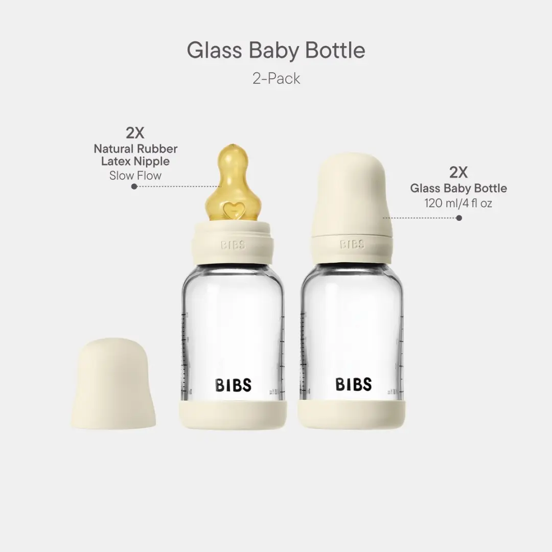 BIBS Babyfles Compleet 120ml - 2 Stuks - Ivory