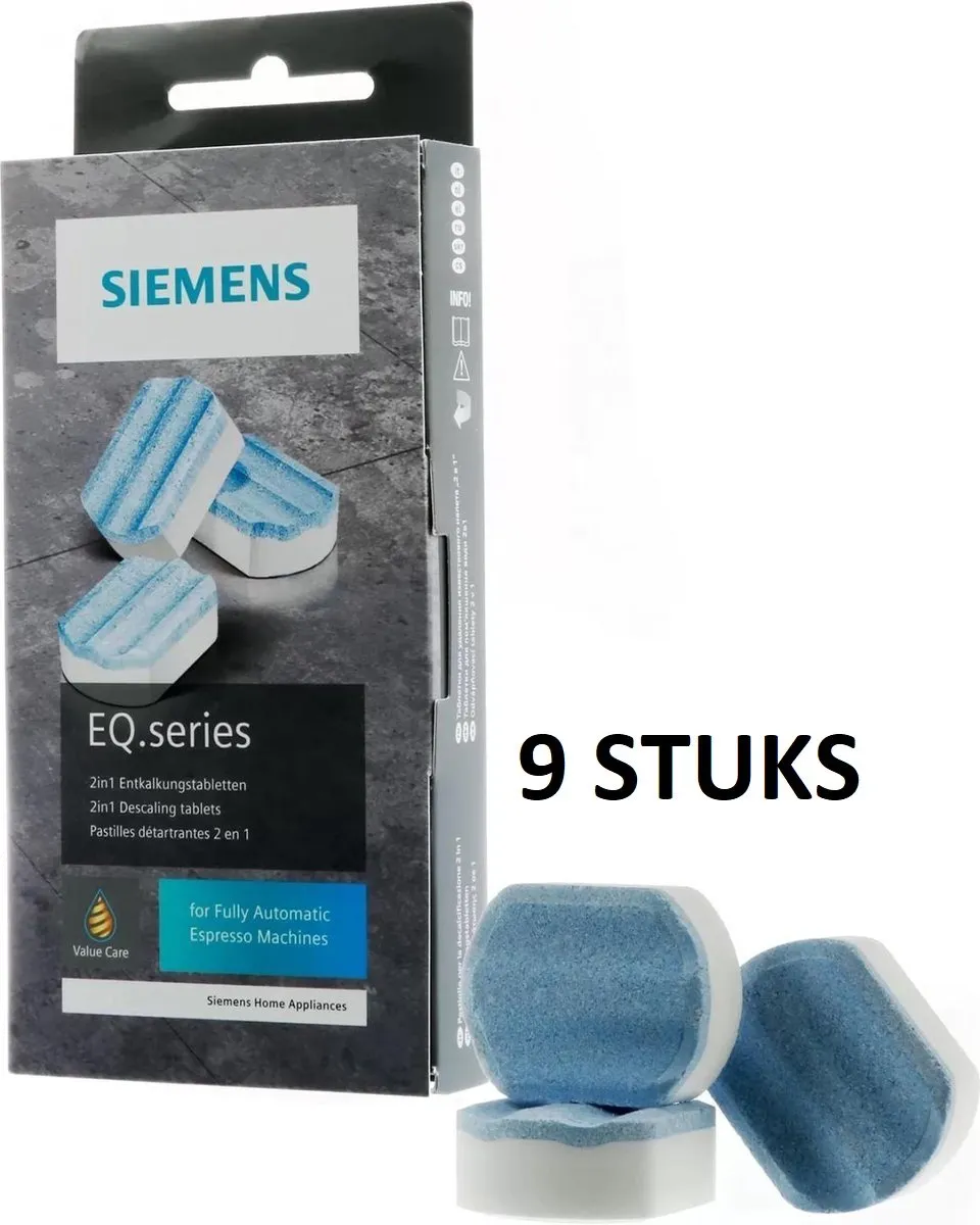 Siemens EQ Series Ontkalkingstabletten 36g - 9x36g
