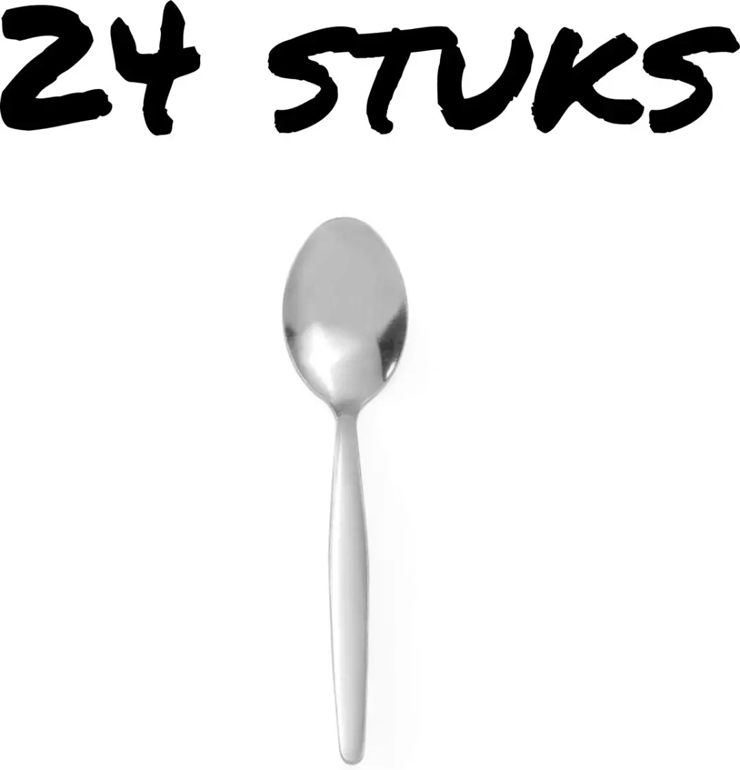 HENDI Theelepelset Budget Line 24-delig - 110mm - Roestvrij staal