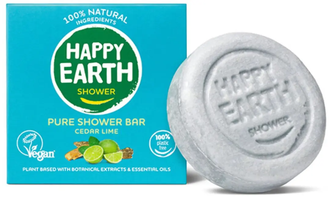 Happy Earth Shower Bar Cedar Lime