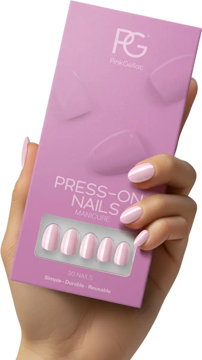 Pink Gellac Press On Nagels 388 Rosewater Pink
