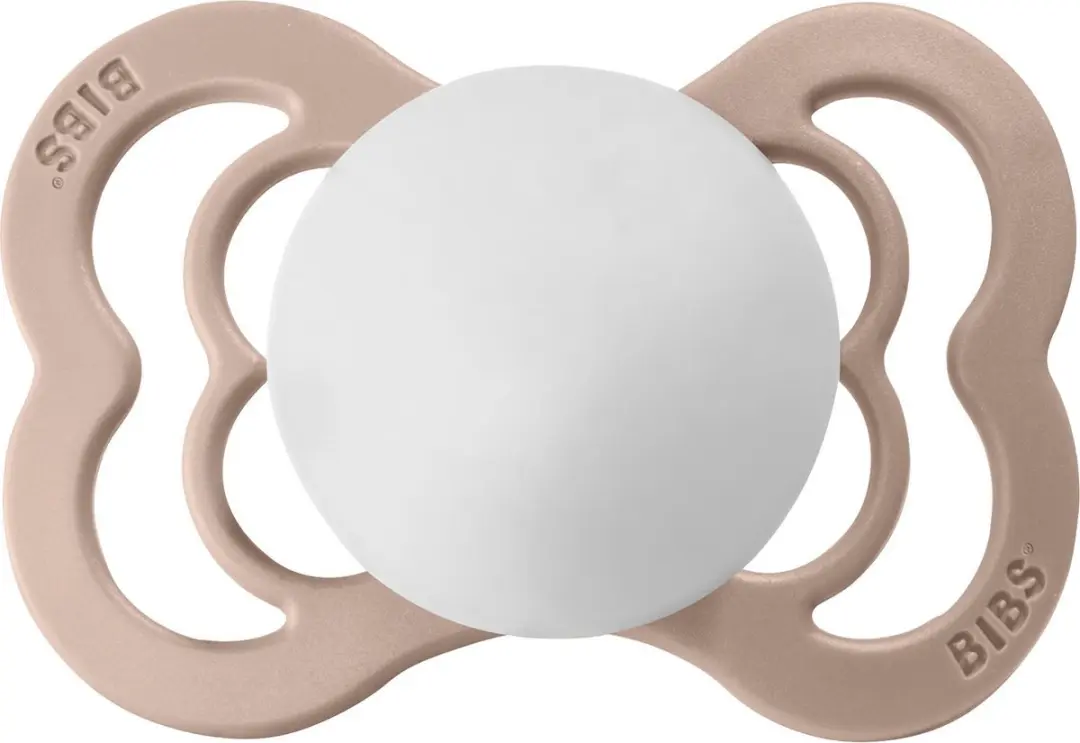 BIBS Supreme Fopspeen Maat 2 - 6-18 Maanden - Blush/Wit
