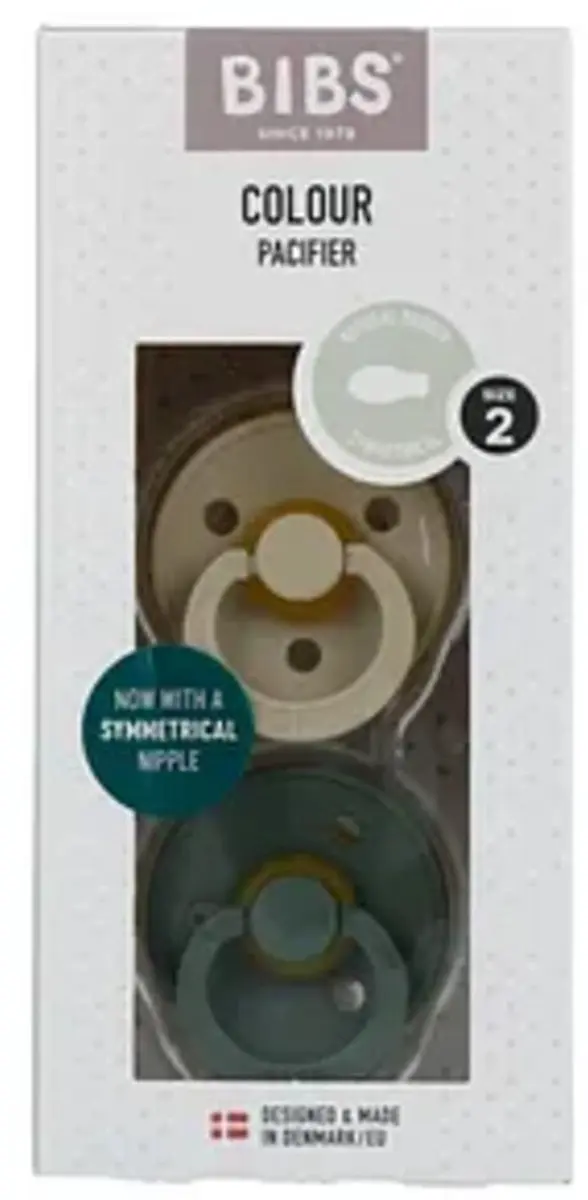 BIBS Symmetrical Latex Fopspeen - Groente 2 Stuks