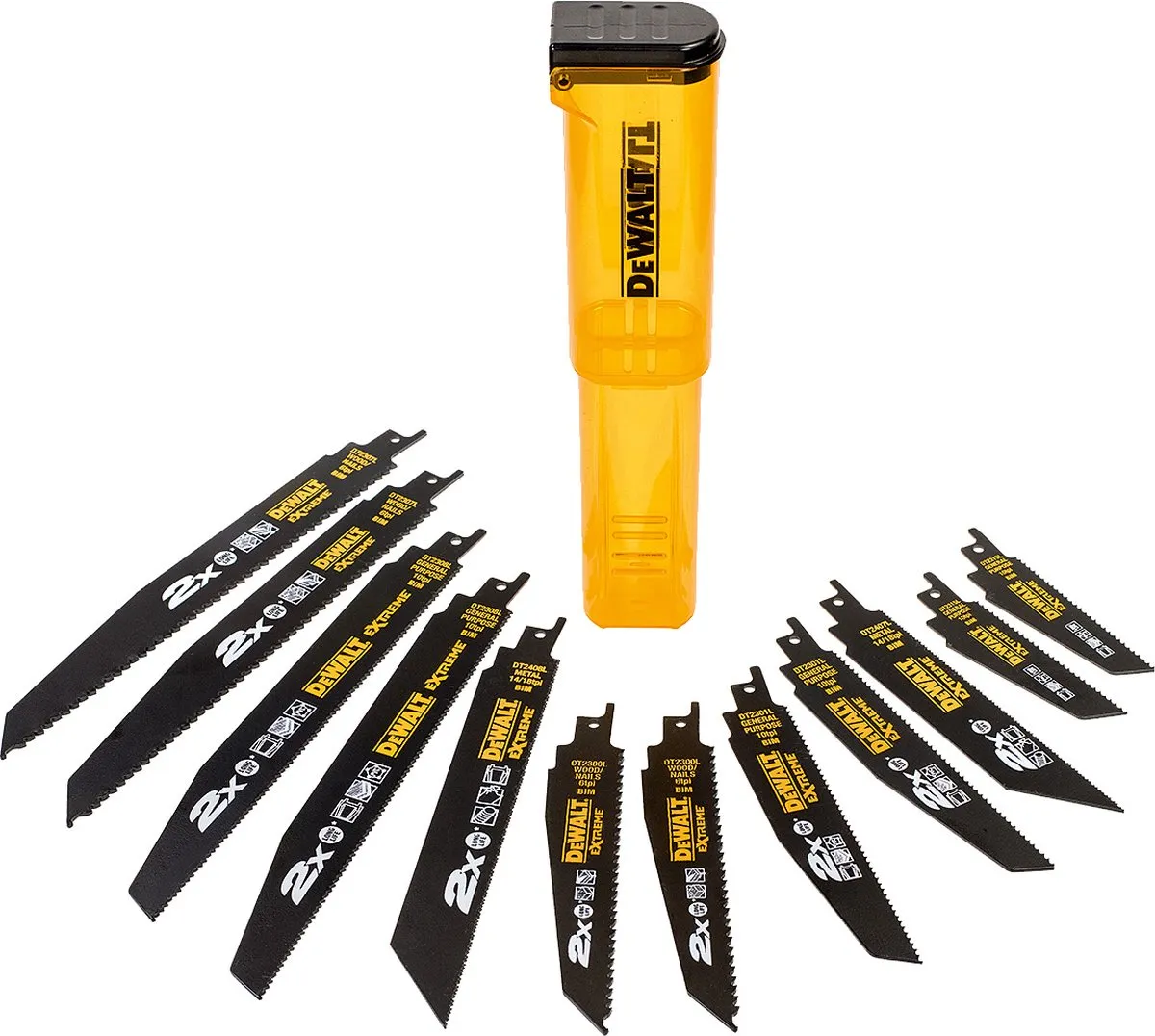 DeWalt DT2441L Reciprozaagbladen Set 12-delig