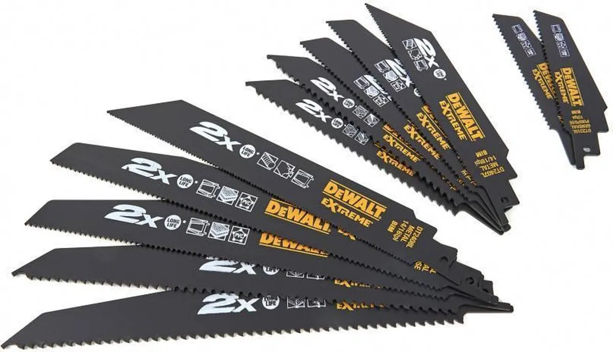 DeWalt DT2441L Reciprozaagbladen Set 12-delig - Hout/Spijkers/Metalen - afbeelding 6 van 6