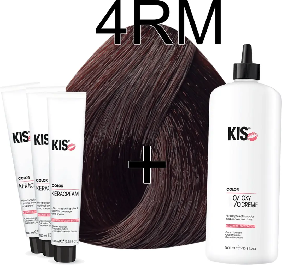 KIS KeraCream Color Donker Rood Mahonie Haarverfset