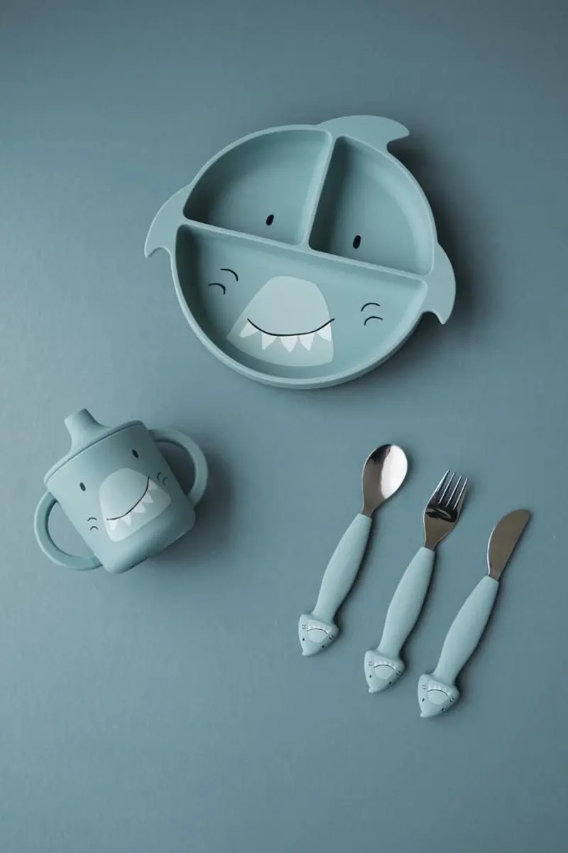 Trixie Mr. Shark Tuitbeker - Siliconen - 0,2L - Blauw