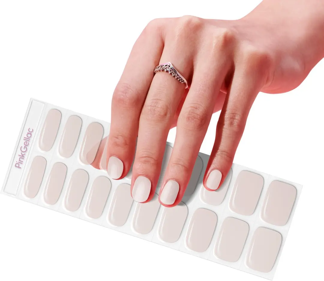 Pink Gellac UV Nagelstickers Romantic Chrome