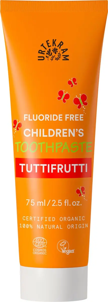 Urtekram Kinder Tandpasta Tutti Frutti 75ml - 6 Stuks