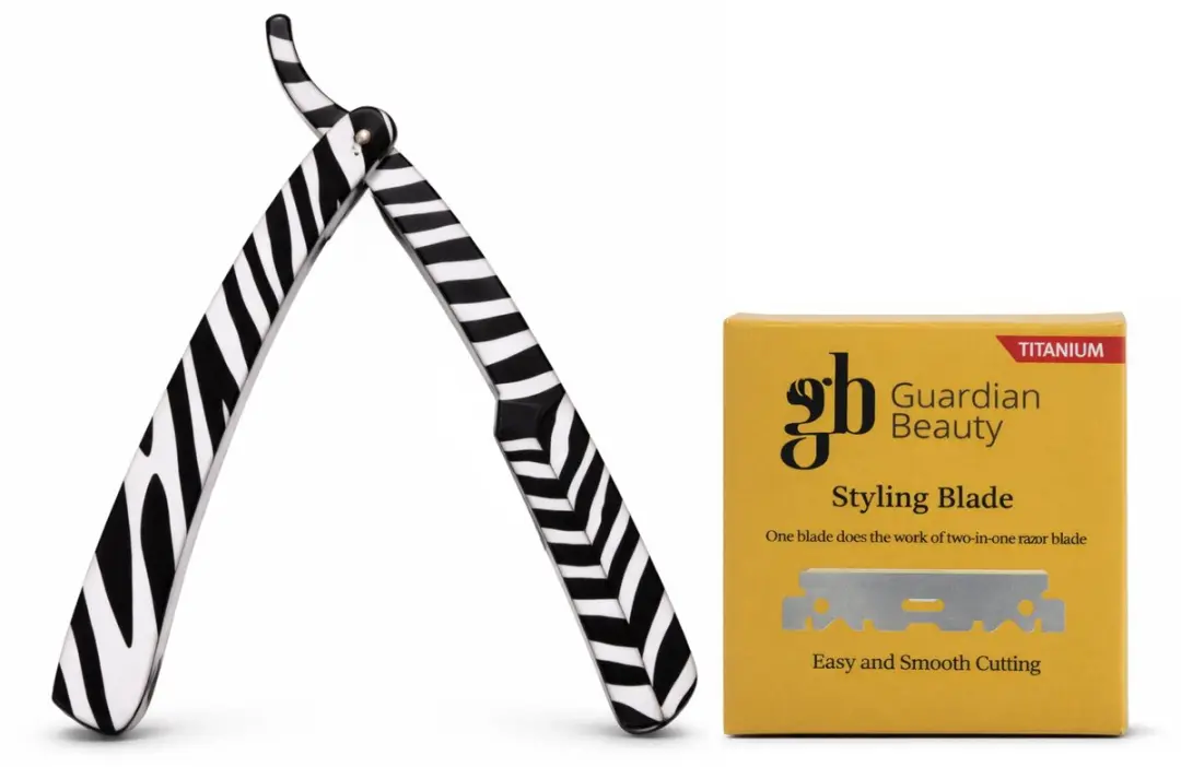 Guardian Beauty Shavette Scheermes - 50 Titanium Halve Mesjes - Wit