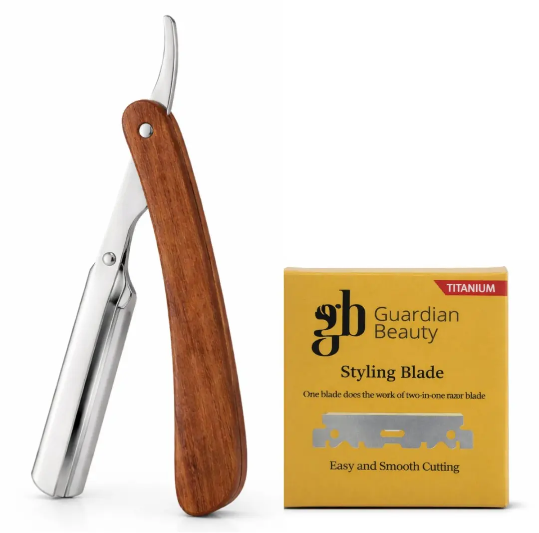 Guardian Beauty Shavette Scheermes - 50 Titanium Halve Mesjes - Wit