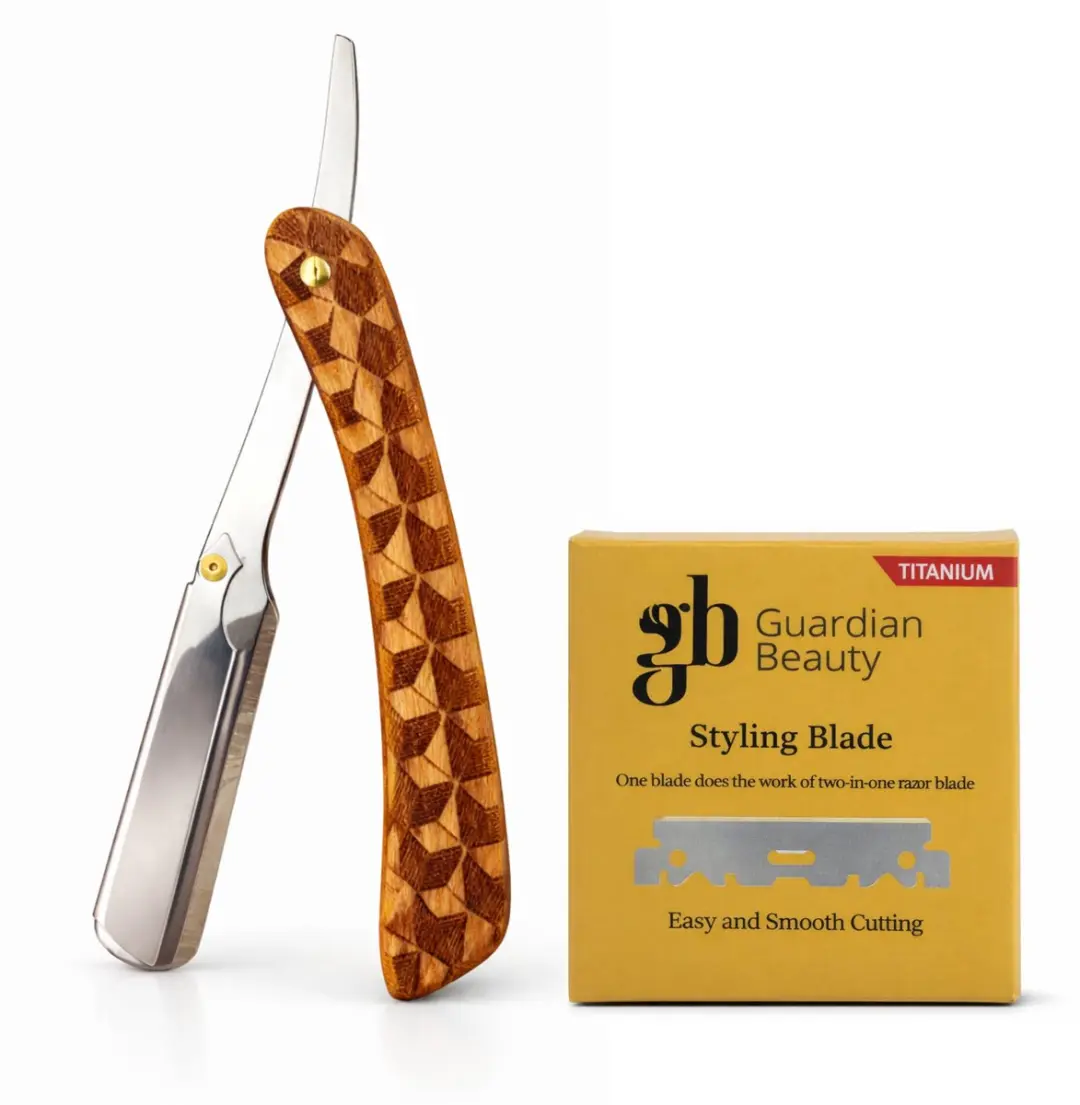 Guardian Beauty Shavette Scheermes - 50 Titanium Halve Mesjes - Wit