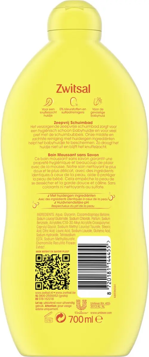 Zwitsal Schuimbad 700ml
