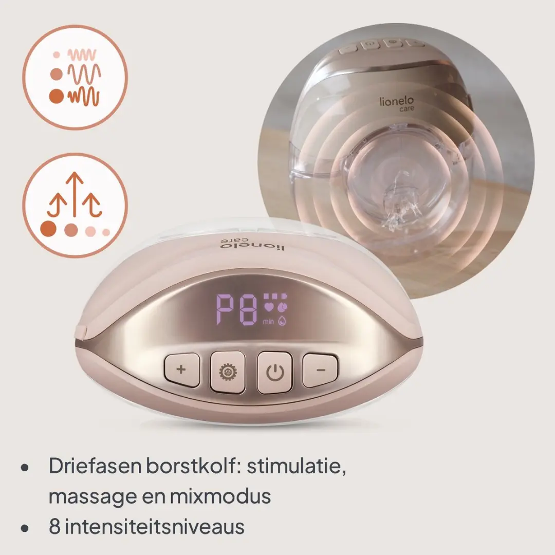 Lionelo Fidi Free Slim Hands-Free Borstkolf - 150ml - 8 Niveaus - ≤40 dB