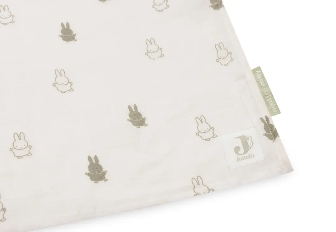 Jollein x Nijntje Hydrofiele Doek Large 115x115cm - 2 Stuks - Olive Green