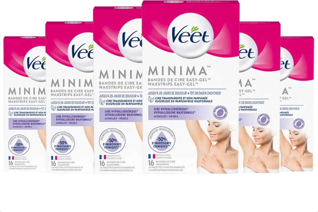 Veet Ontharingsstrips Oksels Hypoallergene Minima - 96 Stuks