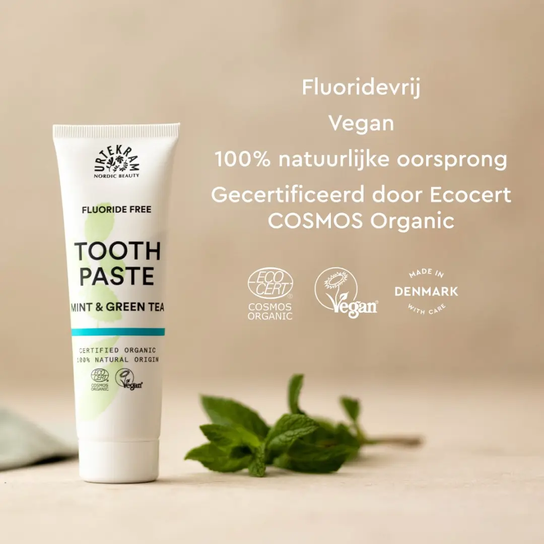 Urtekram Munt & Groene Thee Tandpasta 75ml