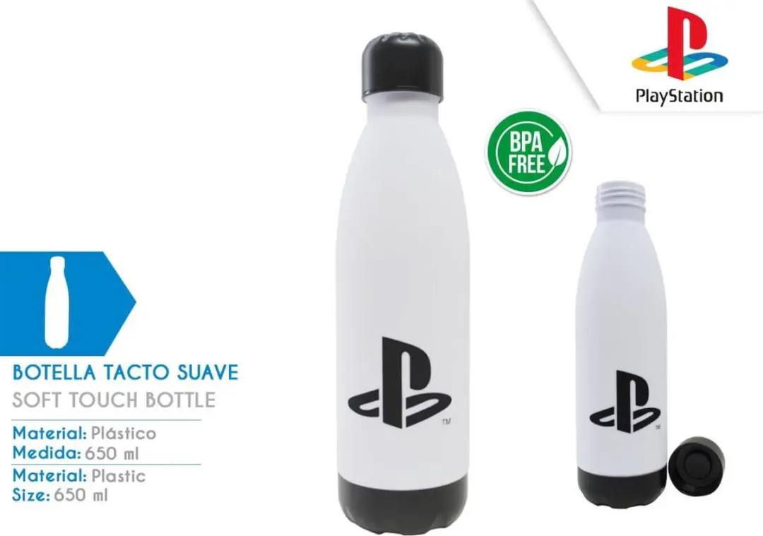 Sony PlayStation Soft Touch Drinkfles 650ml - Wit