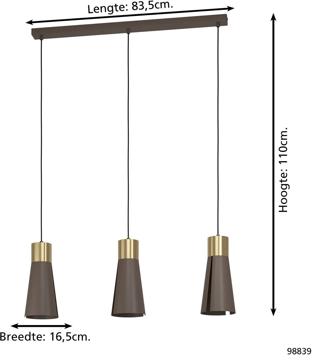 Eglo Losalomas Hanglamp LED 83.5cm Mokka