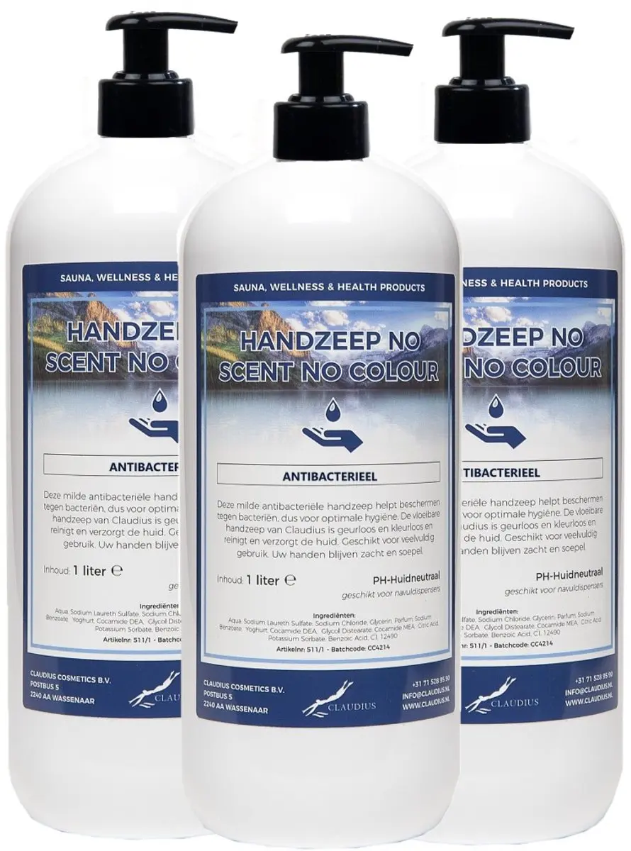 Splashbox Cosmetics Handzeep No Scent No Colour 3x1L