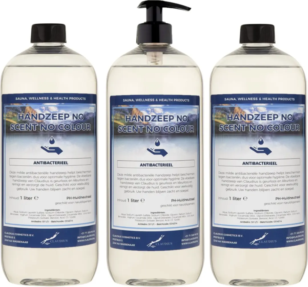 Splashbox Cosmetics Handzeep No Scent No Colour 3x1L