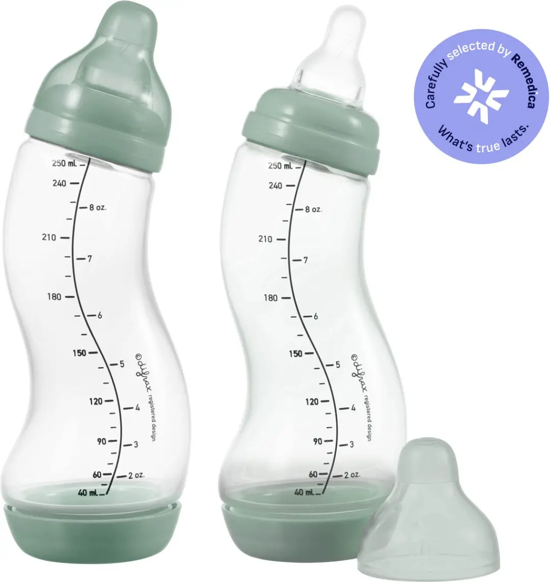 Difrax Anti Koliek Natural Babyfles 250ml - 2 Stuks - Crème