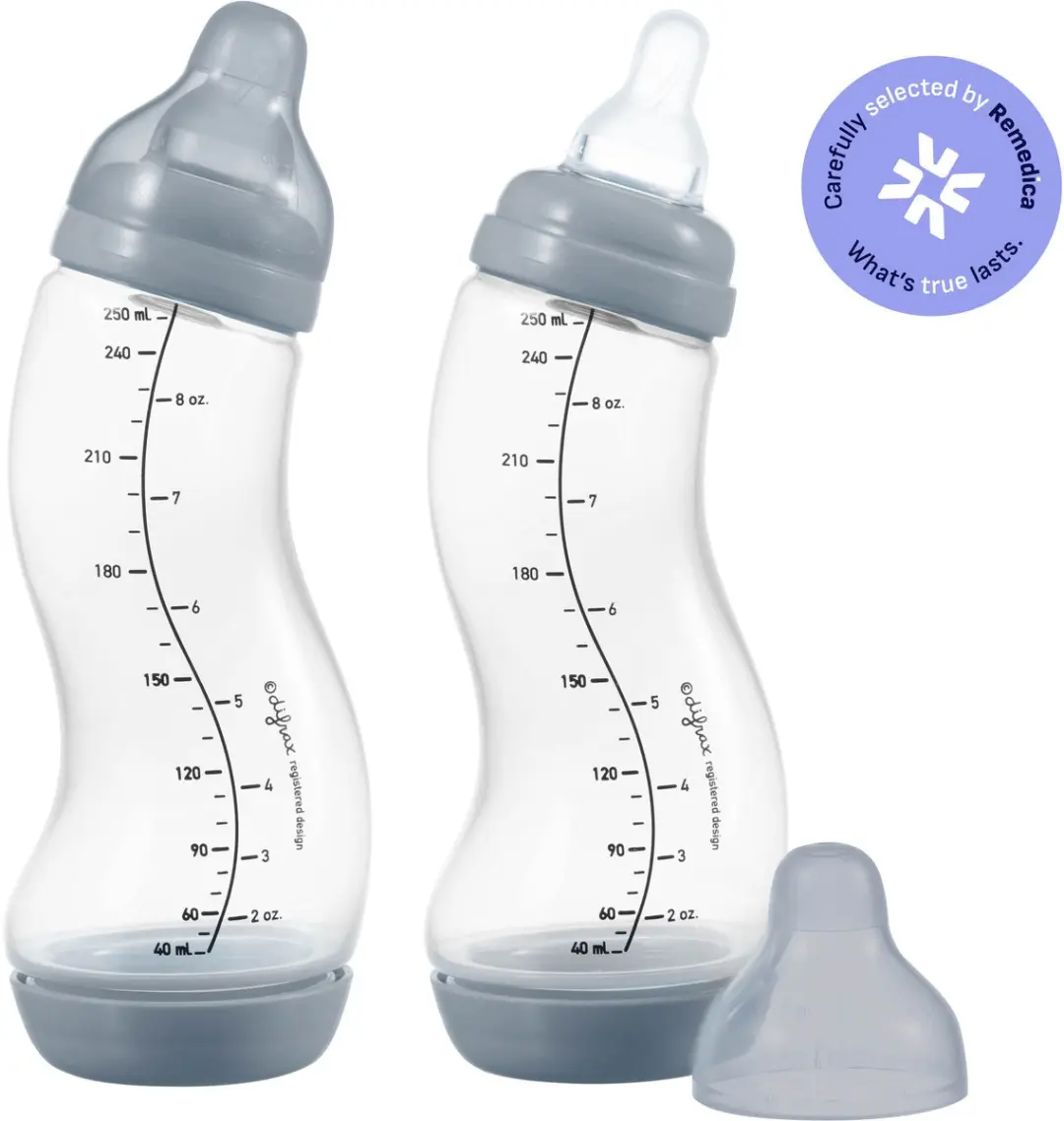 Difrax Anti Koliek Natural Babyfles 250ml - 2 Stuks - Crème
