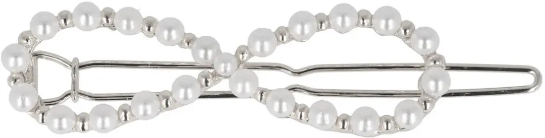 Haarsoires Infinity Haarspeld 5cm - Parelwit - Zilver