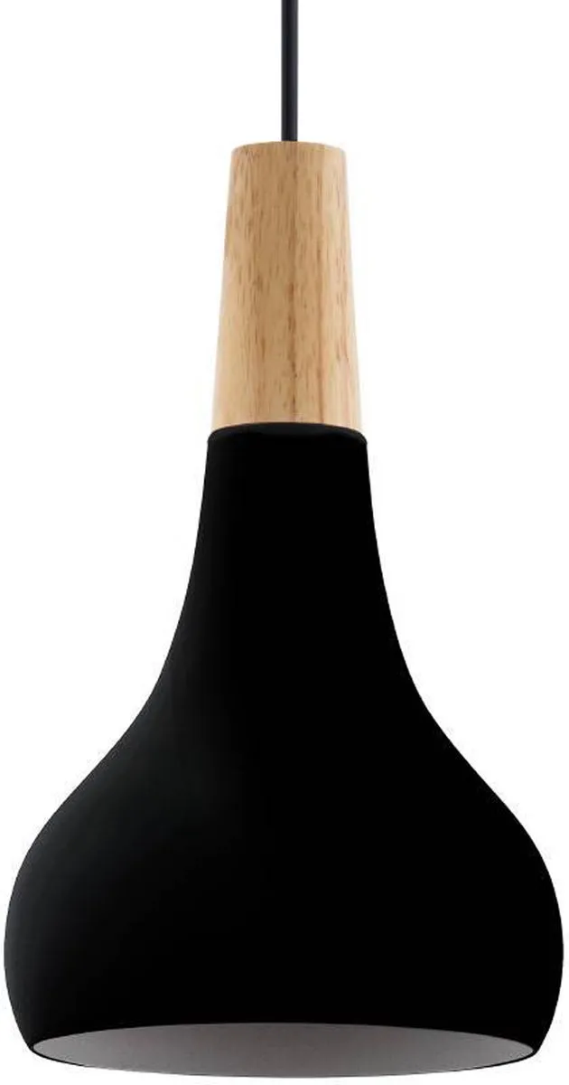 Eglo Sabinar Hanglamp E27 - Ø18cm - Zwart/Bruin