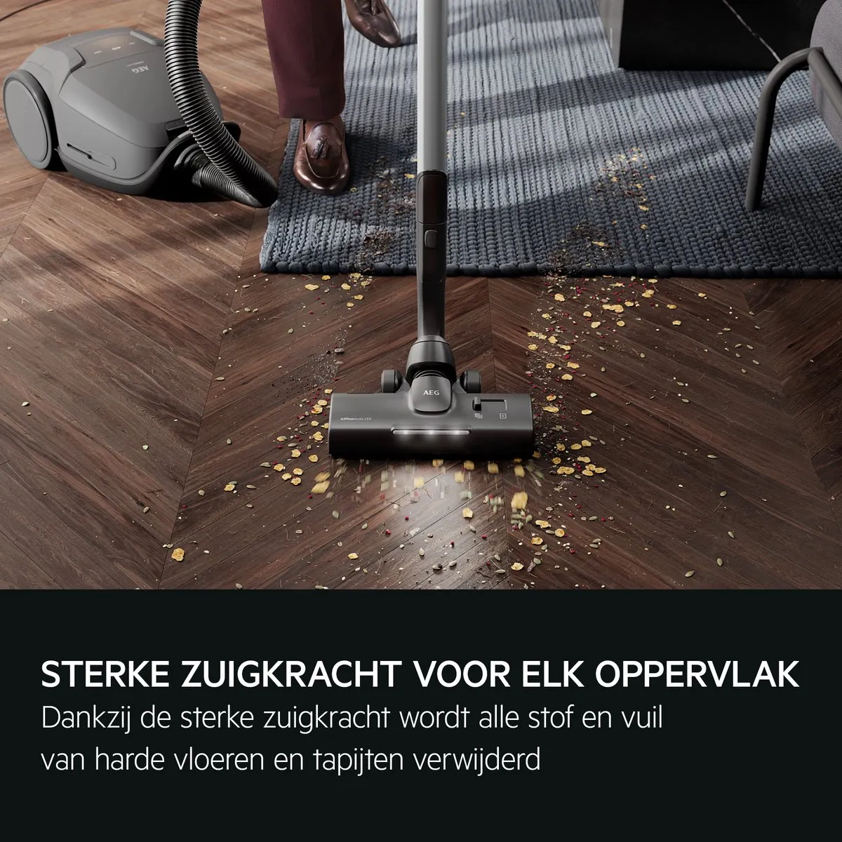AEG AB81A2DG Stofzuiger met zak - 650W - 5L - Granite Grey