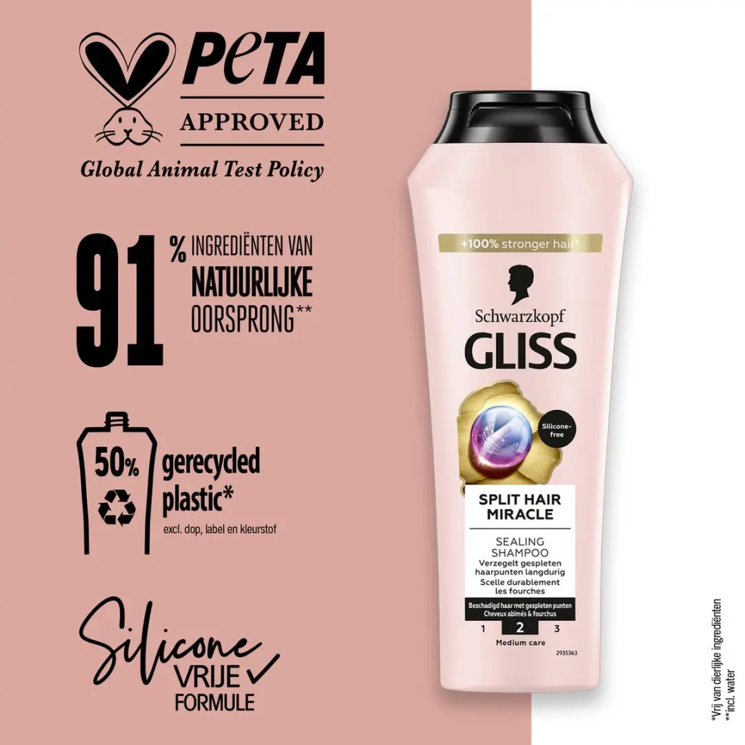 Gliss Split Hair Miracle Shampoo - 6x250ml