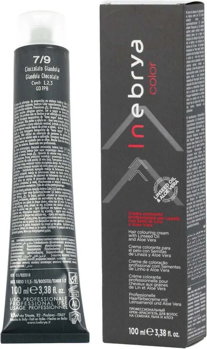 Inebrya Nº 7/9 Gianduia Chocolate Permanent Haarkleur 100ml