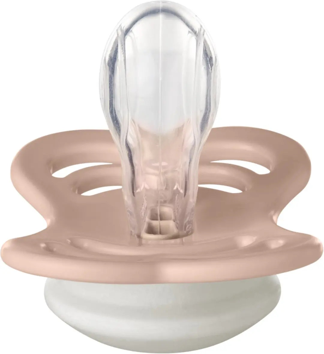BIBS Supreme Fopspeen Maat 2 6-18m - Glow in the Dark Blush