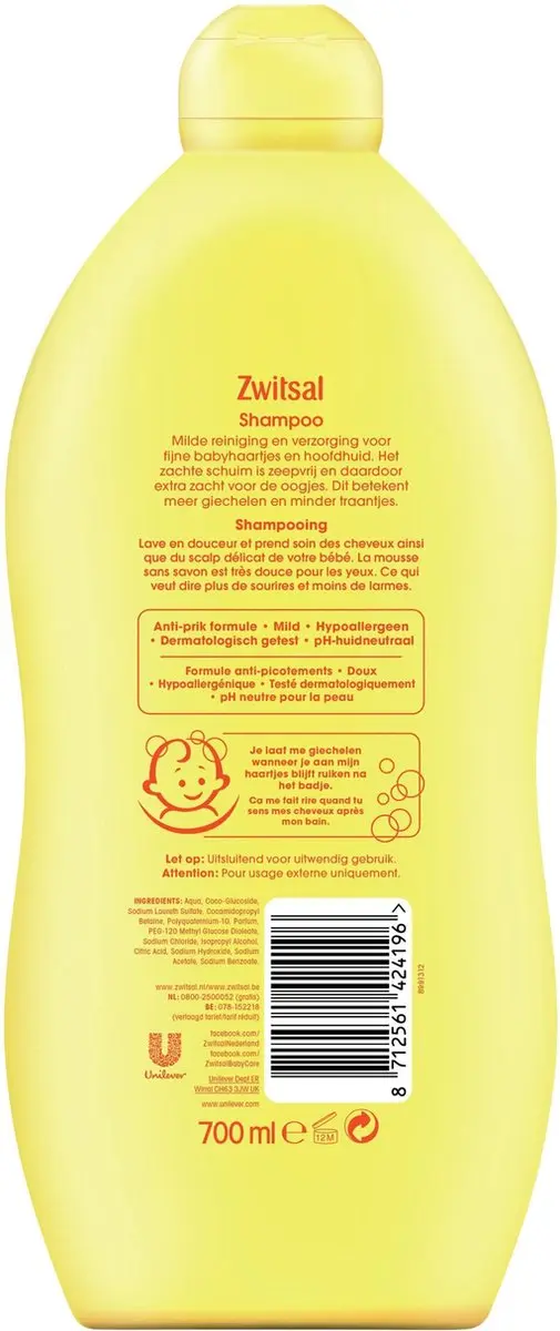 Zwitsal Baby Shampoo 2x700ml