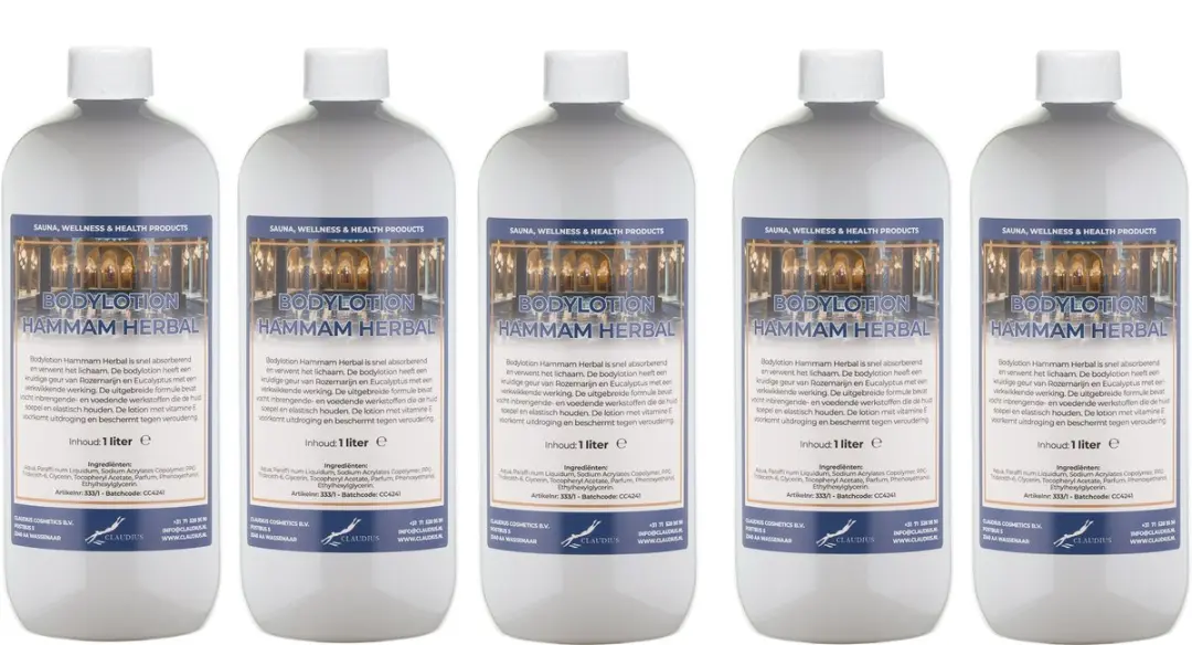 Splashbox Cosmetics Hammam Herbal Bodylotion 5L - 5 Stuks