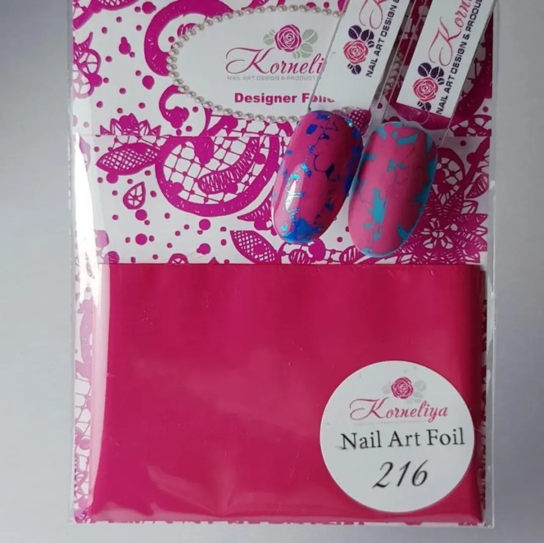 Korneliya Nailart Folie Mat Craquelé Framboos Rood 216