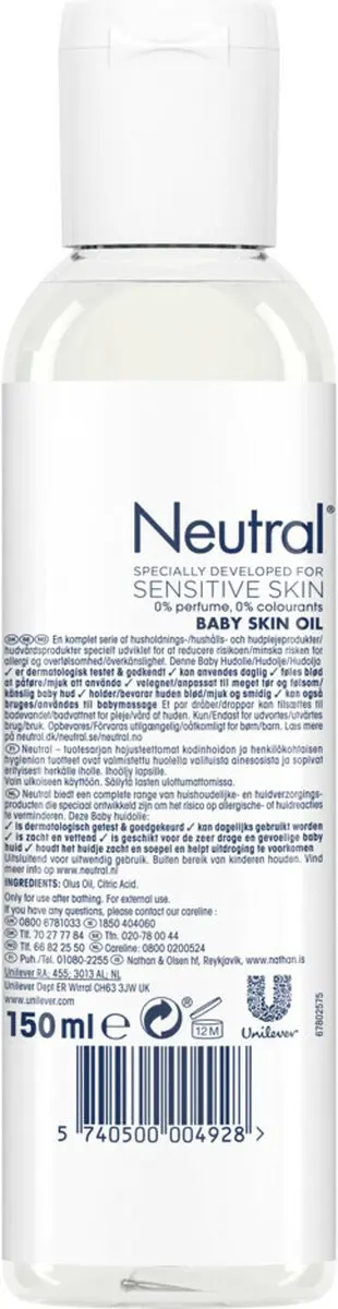 Neutral Baby Huidolie 150ml - 6 Stuks