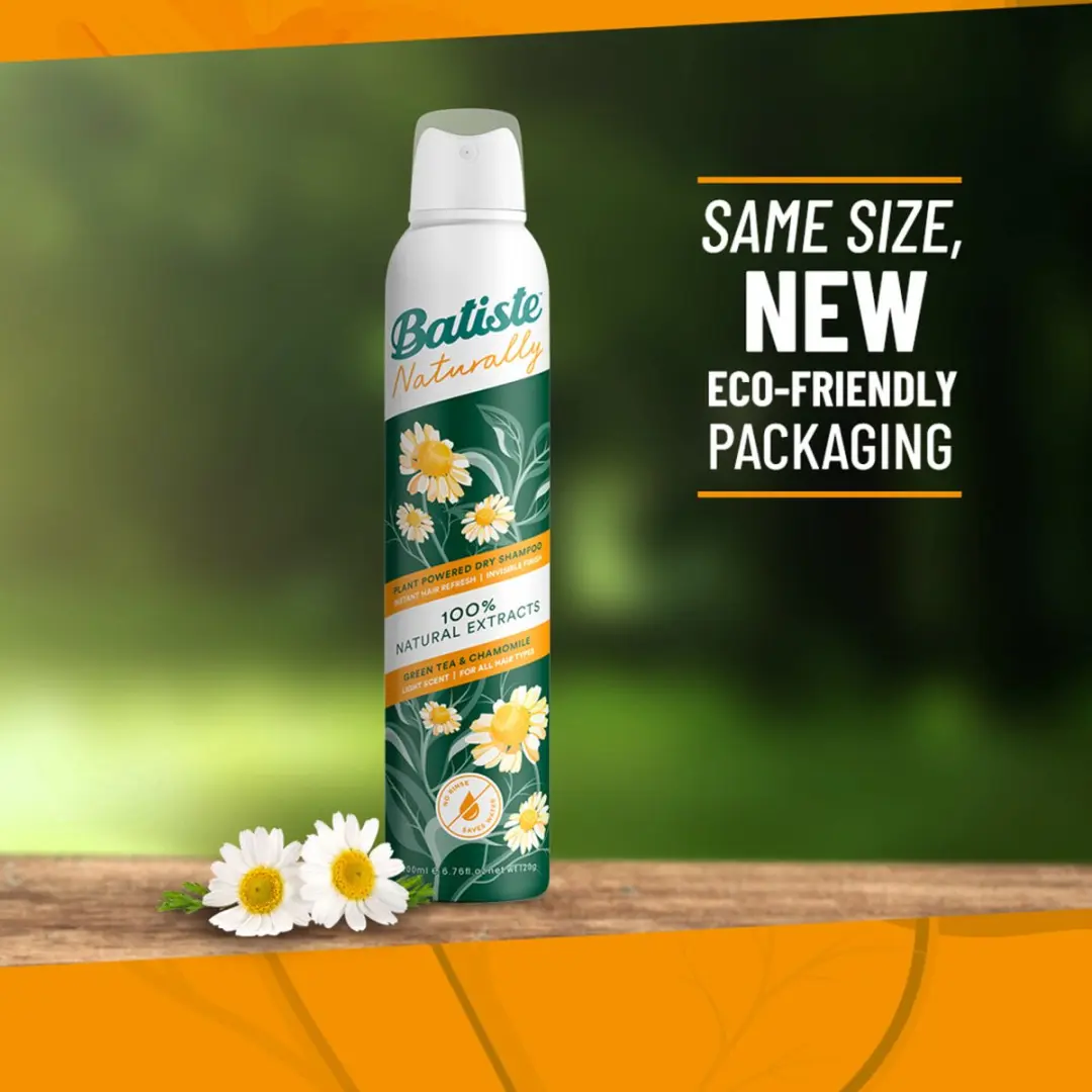 Batiste Naturally Droogshampoo Green Tea & Chamomile 200ml