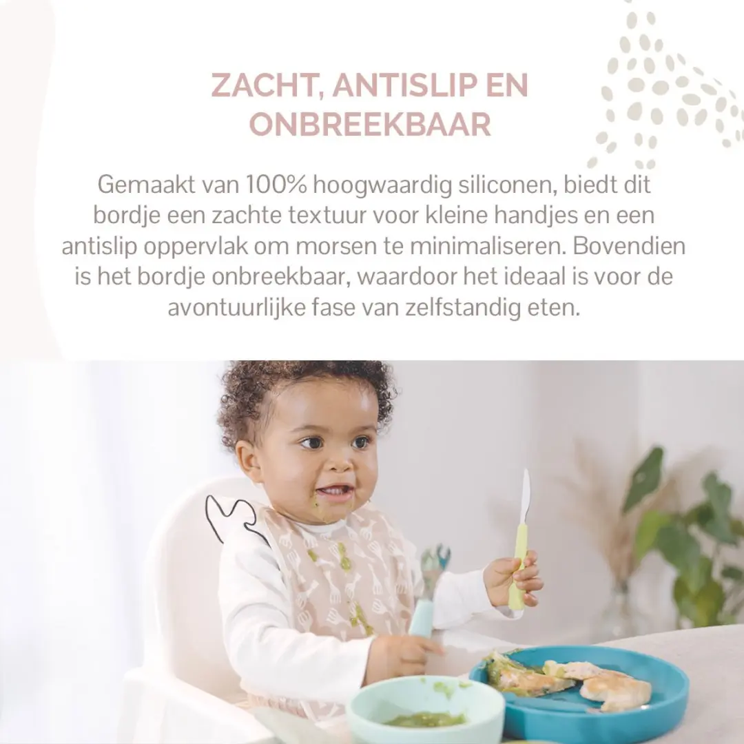 Sophie de Giraf Kinderbord Blauw - Siliconen - In geschenkdoos
