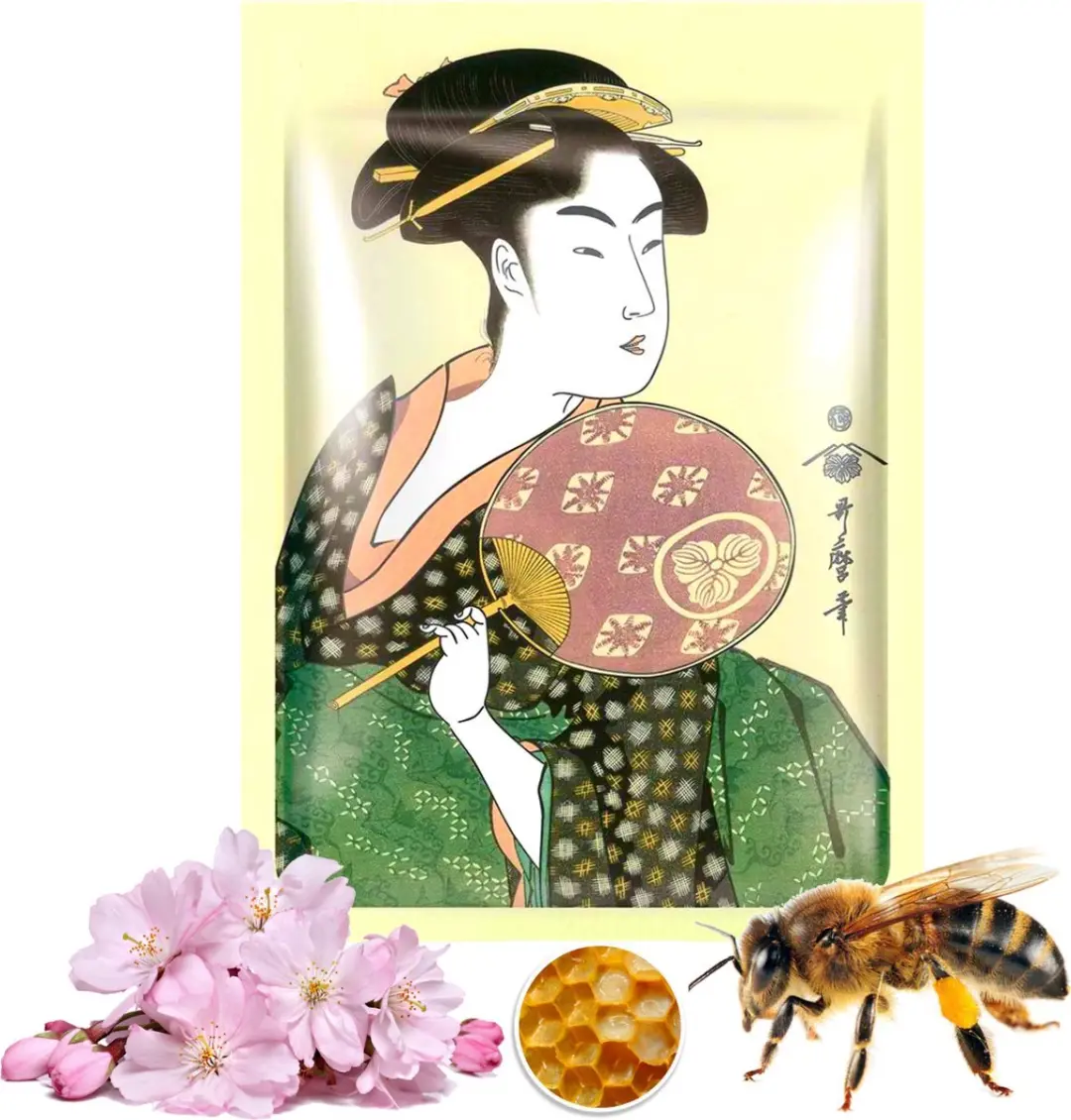 Mitomo Royal Jelly & Sakura Gezichtsmasker - 6 Stuks