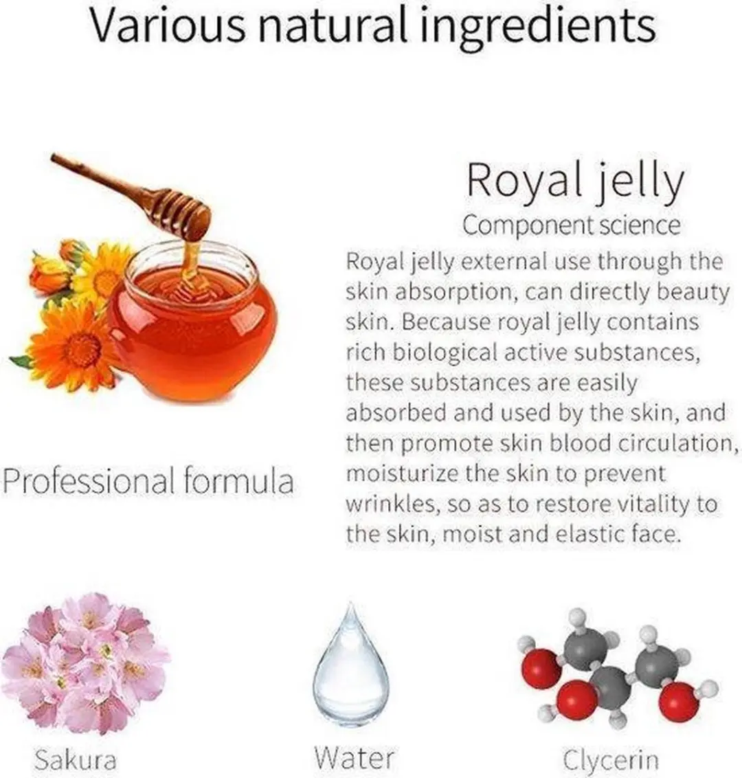 Mitomo Royal Jelly & Sakura Gezichtsmasker - 6 Stuks