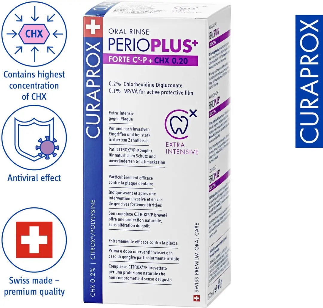 Curaprox Perio Plus+ Forte Mondspoeling CHX 0.20% 200ml