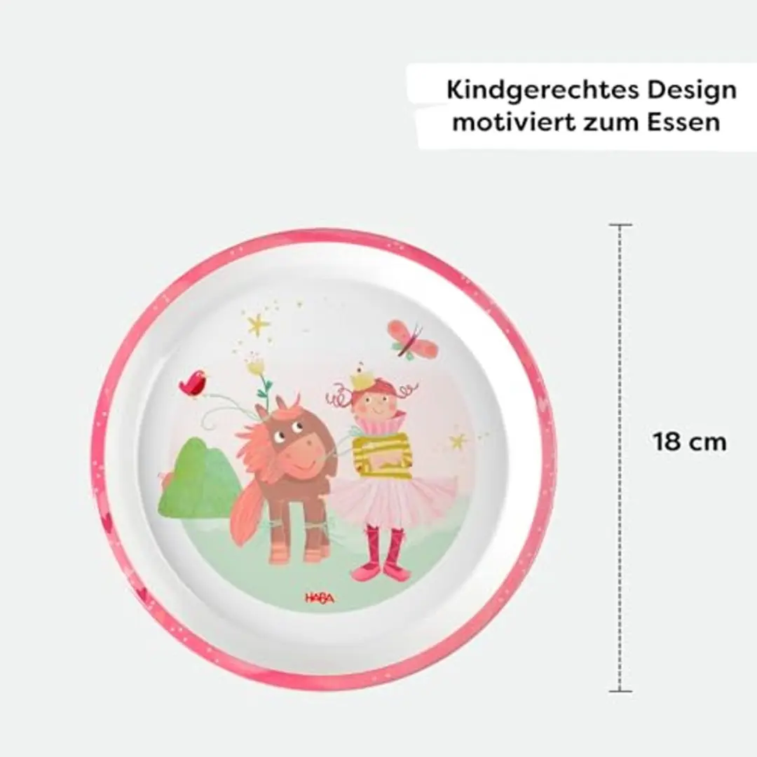 Haba Kinderservies Bord Prinses & Paard - 18cm - Meerkleurig