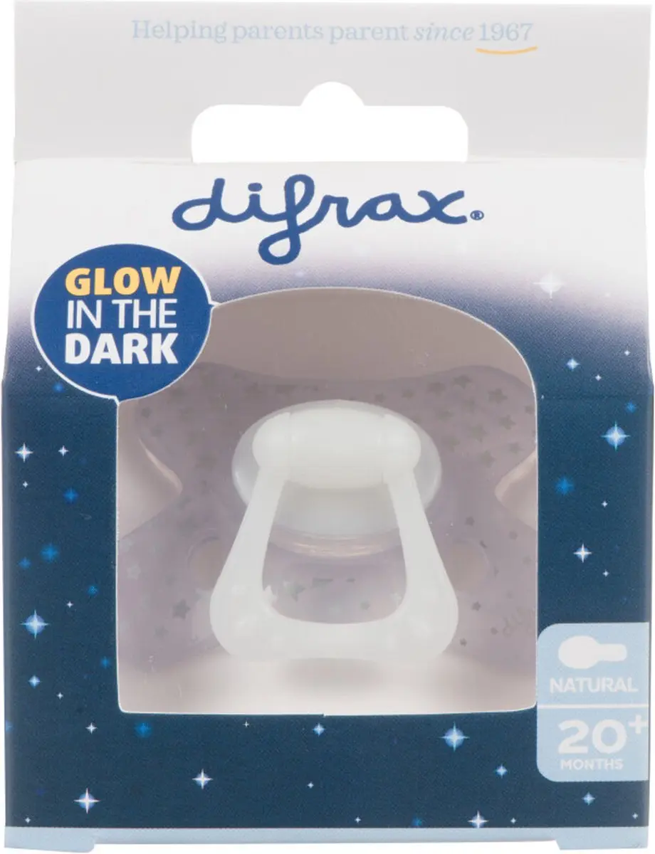 Difrax Fopspeen Natural 18+ mnd - Nacht - 2 Stuks