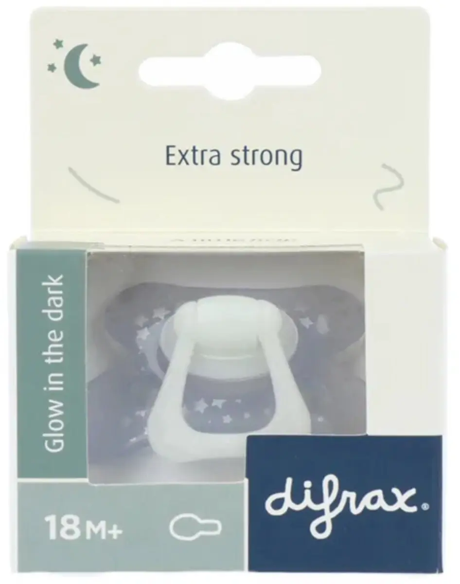 Difrax Fopspeen Natural 18+ mnd - Nacht - 2 Stuks